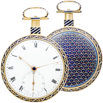 English gold enamel watch for the Chinese market Circa 1800