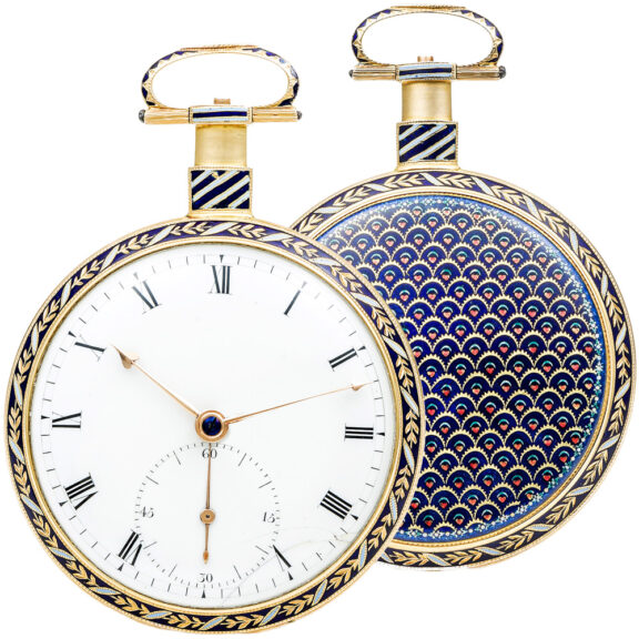 English gold enamel watch for the Chinese market Circa 1800