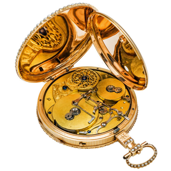 English gold musical watch for the Chinese market Circa 1810 English gold musical watch for the Chinese market Circa 1810