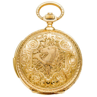 Swiss minute repeating watch with enamel automaton Circa 1900
