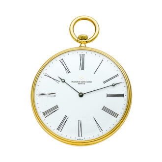 Swiss gold open faced keyless lever pocket watch Circa 2000