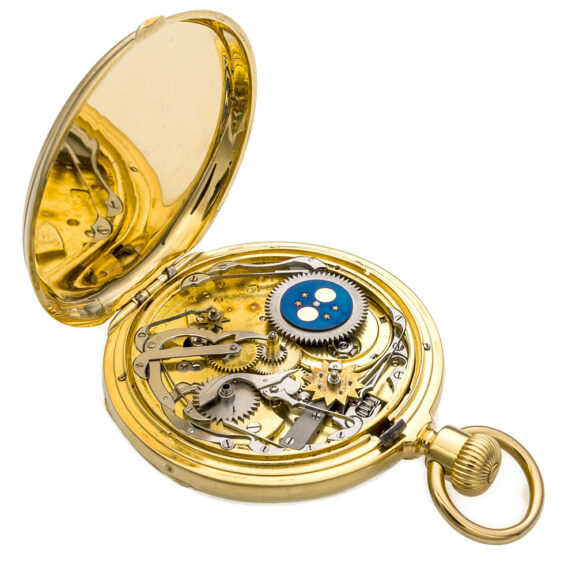 Swiss 18k gold perpetual calendar pocket watch Circa 1872-1874 Swiss 18k gold perpetual calendar pocket watch Circa 1872-1874