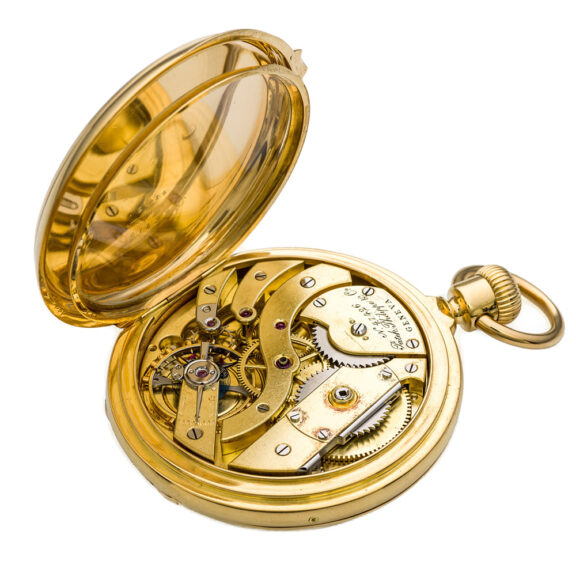 Swiss 18k gold perpetual calendar pocket watch Circa 1872-1874 Swiss 18k gold perpetual calendar pocket watch Circa 1872-1874