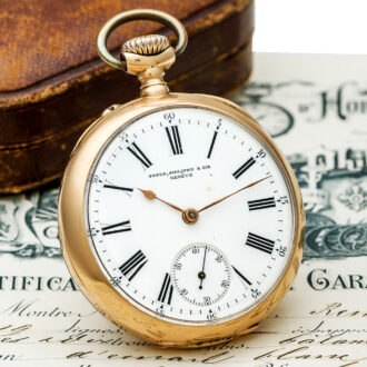 Swiss yellow gold open faced keyless lever watch Circa 1899