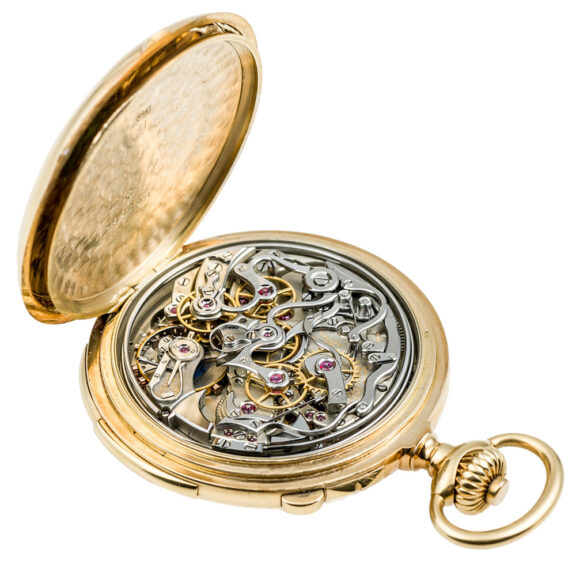 Swiss gold split-seconds chronograph pocket watch Circa 1905 Swiss gold split-seconds chronograph pocket watch Circa 1905