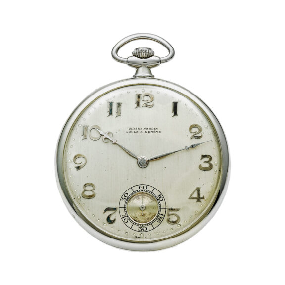 Swiss white gold open faced pocket watch Circa 1920 Swiss white gold open faced pocket watch Circa 1920
