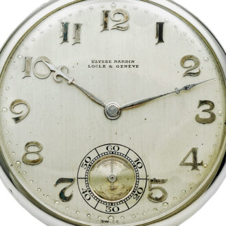 Swiss white gold open faced pocket watch Circa 1920 Swiss white gold open faced pocket watch Circa 1920
