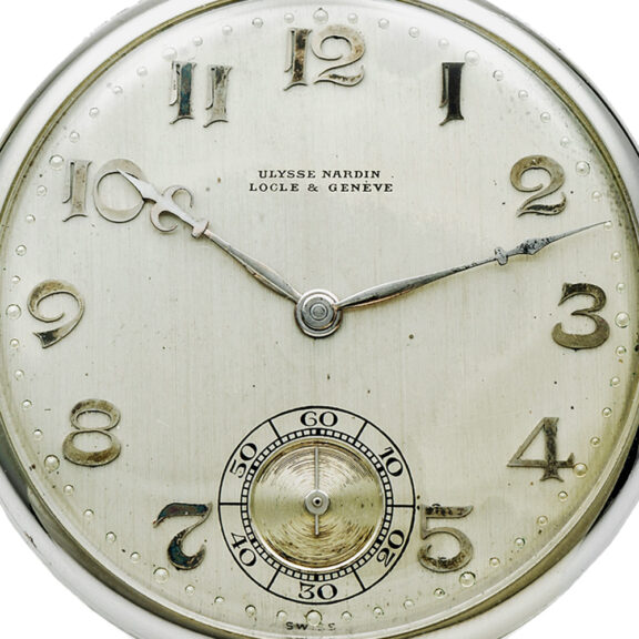 Swiss white gold open faced pocket watch Circa 1920 Swiss white gold open faced pocket watch Circa 1920