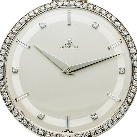 Rare Swiss platinum diamond set dress watch Circa 1930 Rare Swiss platinum diamond set dress watch Circa 1930