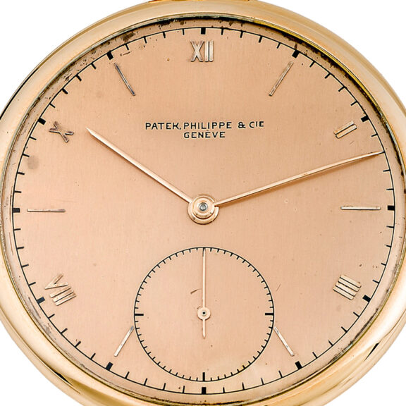 Fine and rare Swiss Art Deco pink gold keyless watch Circa 1940 Fine and rare Swiss Art Deco pink gold keyless watch Circa 1940