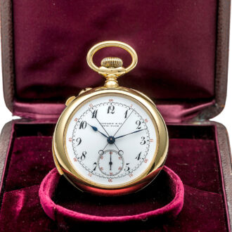 Swiss gold repeater with split-seconds chronograph Circa 1900