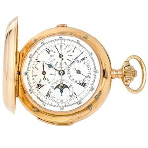 Swiss gold astronomical chronograph pocket watch Circa 1890