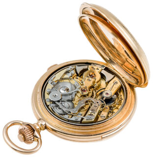 Swiss gold minute repeating chronograph watch Circa 1890