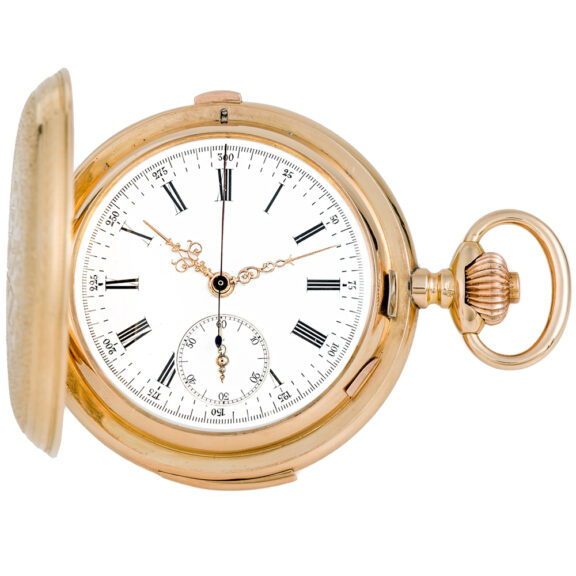 Swiss gold minute repeating chronograph watch Circa 1890