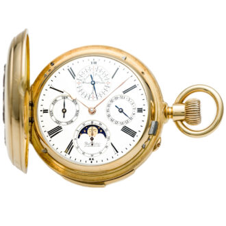Swiss gold historically watch with seven complications Circa 1885