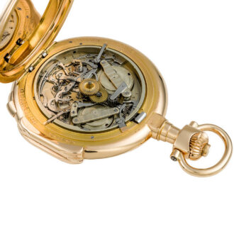 Swiss repeating Grande Sonnerie coach clock watch Circa 1880
