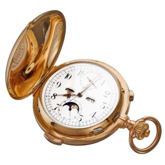 Swiss minute repeating chronograph with calendar Circa 1900