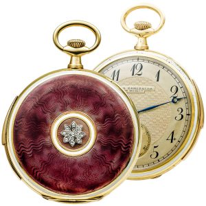 Swiss gold enamel and diamonds repeating watch Circa 1920