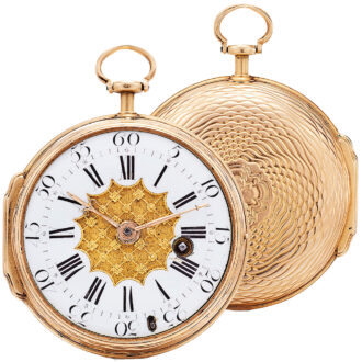 English gold Canch Rococo pocket watch Circa 1750-1760