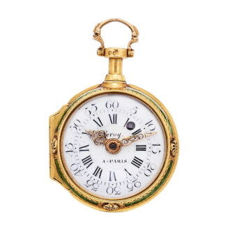 Small French gold and enamel Rococo pendant-watch Circa 1760