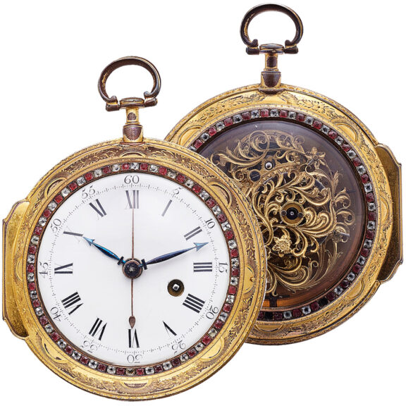Gilded brass coach clock for the Chinese market Circa 1780