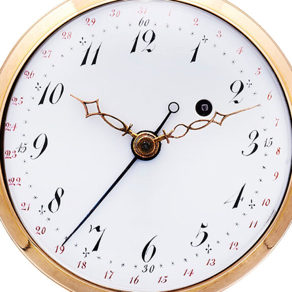 Gold quarter repeating verge pocket watch with date Circa 1790-1800 Gold quarter repeating verge pocket watch with date Circa 1790-1800