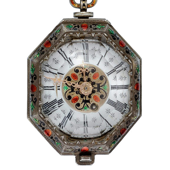 Unusual silver style watch with matching chatelaine Circa 1810 Unusual silver style watch with matching chatelaine Circa 1810