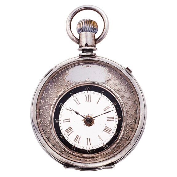 Swiss mystery watch in a silver double sided case Circa 1900 Swiss mystery watch in a silver double sided case Circa 1900