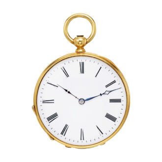 French gold enamel watch with diamonds Circa 1860-1870 French gold enamel watch with diamonds Circa 1860-1870