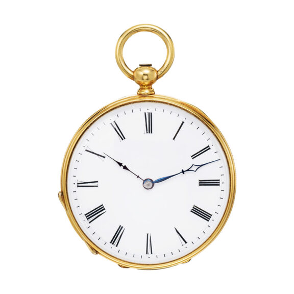 French gold enamel watch with diamonds Circa 1860-1870 French gold enamel watch with diamonds Circa 1860-1870