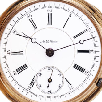 Swiss 18k pink gold hunting cased pocket watch Circa 1880