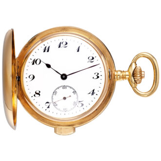 Gold minute repeating hunting cased pocket watch Circa 1920