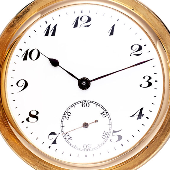 Gold minute repeating hunting cased pocket watch Circa 1920 Gold minute repeating hunting cased pocket watch Circa 1920