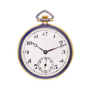 Gold and enamel lever Art Deco dress watch Circa 1920-1925