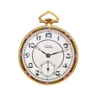 Swiss gold and enamel Art Deco dress watch Circa 1920-1930