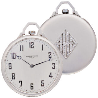 Swiss platinum and diamond-set Art Deco dress watch Circa 1935