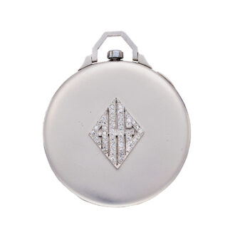 Swiss platinum and diamond-set Art Deco dress watch Circa 1935