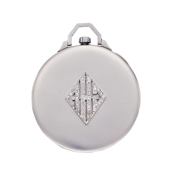 Swiss platinum and diamond-set Art Deco dress watch Circa 1935 Swiss platinum and diamond-set Art Deco dress watch Circa 1935