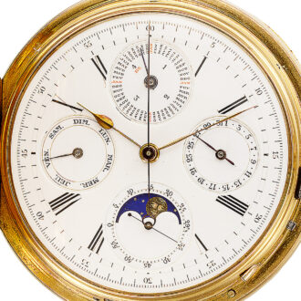 American repeating chronograph with calendar Circa 1887-1895