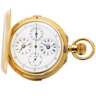 Swiss gold minute repeating chronograph watch Circa 1890