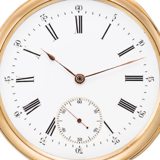 French 18K gold quarter repeating lever pocket watch Circa 1890