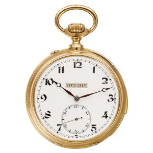 Swiss repeating linear-digital American Calendar watch Circa 1910