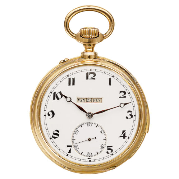 Swiss repeating linear-digital American Calendar watch Circa 1910 Swiss repeating linear-digital American Calendar watch Circa 1910