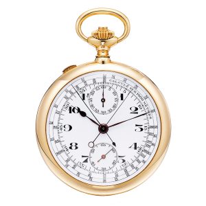 Swiss yellow gold complicated pocket watch Circa 1920-1930
