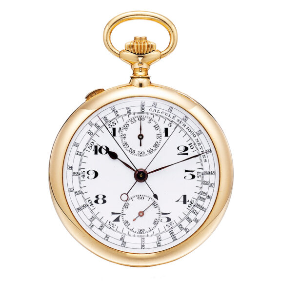 Swiss yellow gold complicated pocket watch Circa 1920-1930