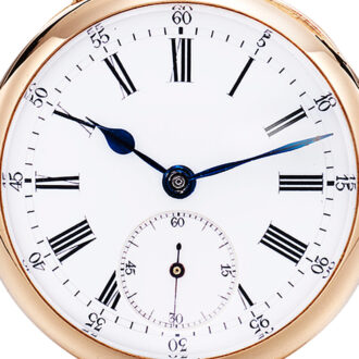Swiss 18-carat gold open faced pendant watch Circa 1870