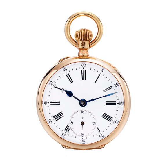Swiss 18-carat gold open faced pendant watch Circa 1870