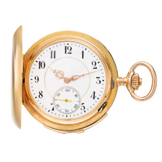 Swiss hunting cased minute repeating pendant watch Circa 1890