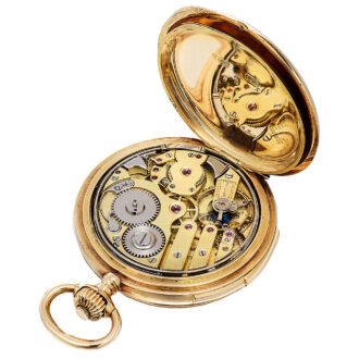 Swiss hunting cased minute repeating pendant watch Circa 1890 Swiss hunting cased minute repeating pendant watch Circa 1890