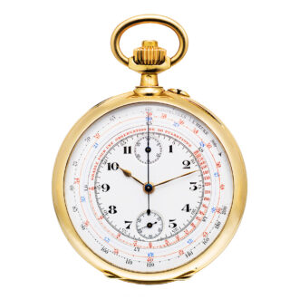 French chronograph with tachy- and pulsometer scales Circa 1920